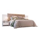 Ver imagem 4 de Painel Cama Box Madeirado Cor Cumaru Casal Everest Plus 2 Mesas C/ 2 Gavetas Cumaru - Novo Horizonte