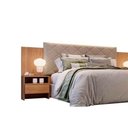 Ver imagem 1 de Painel Cama Box Madeirado Cor Cumaru Casal Everest Plus 2 Mesas C/ 2 Gavetas Cumaru - Novo Horizonte