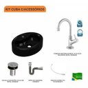 Ver imagem 3 de Kit Cuba Ov43 com Torneira 1198 Metal e Válvula Click 1 Polegada B e Sifão Cromado e Flexível Compac