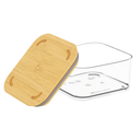 Ver imagem 4 de Pote Hermético Quadrado Modo Bambu Cristal 230 Mililitros - 406403009 - Coza