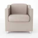 Ver imagem 3 de Kit Sofá Namoradeira Bia + 2 Poltronas Sala Recepção Cor:bege