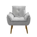 Ver imagem 3 de Sofá Conjunto Poltrona e Sofá Pequeno 2 Lugares Fixo 140cm Cinza