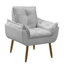 Ver imagem 4 de Sofá Conjunto Poltrona e Sofá Pequeno 2 Lugares Fixo 140cm Cinza