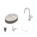 Ver imagem 2 de Kit Cuba Ov43 com Torneira 1198 Metal e Válvula Click 1 Polegada G e Sifão Pvc e Flexível Compace