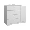Ver imagem 2 de Cômoda Infantil 100% MDF com 1 Porta e 4 Gavetas 119,5cm Multimóveis Crper-CMO016 Branco