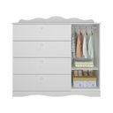 Ver imagem 6 de Cômoda Infantil 100% MDF com 1 Porta e 4 Gavetas 119,5cm Multimóveis Crper-CMO016 Branco