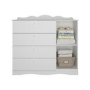 Ver imagem 5 de Cômoda Infantil 100% MDF com 1 Porta e 4 Gavetas 119,5cm Multimóveis Crper-CMO016 Branco
