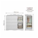 Ver imagem 7 de Cômoda Infantil 100% MDF com 1 Porta e 4 Gavetas 119,5cm Multimóveis Crper-CMO016 Branco
