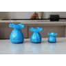 Conjunto 3 Vasos Decorativo Murano Trouxinha P. M. G. Azul Bebê - 2