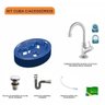 Kit Cuba Ov43 com Torneira 1198 Metal e Válvula Click 1 Polegada G e Sifão Cromado e Flexível Compac - 3