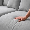 Ver imagem 4 de Sofá Cama Modular Orgânico Retrátil 4 Lugares Base Madeira Maciça 230 cm Marrocos