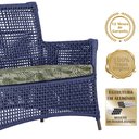 Ver imagem 3 de 1 Sofá Área e Mesa Igapó Alumínio Pintura Marrom Corda Náutica Estofado Impermeável Almofada 5 Trama