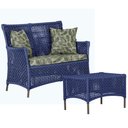 Ver imagem 1 de 1 Sofá Área e Mesa Igapó Alumínio Pintura Marrom Corda Náutica Estofado Impermeável Almofada 5 Trama