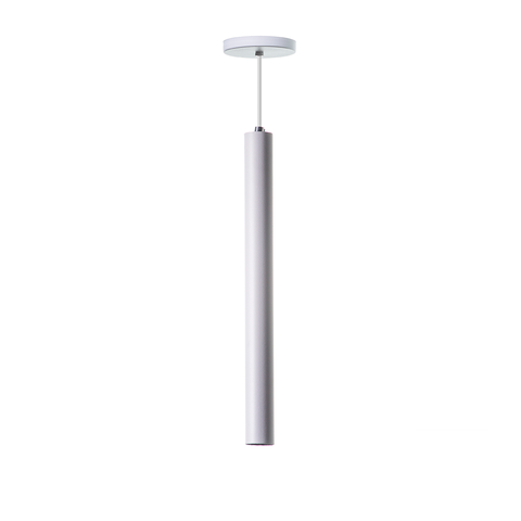 Pendente Tubo Cilindro Alumínio 30cm: Cor Branco