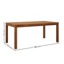 Ver imagem 3 de Mesa de Jantar Madeira Macica Taeda 180 Cm 1555n Rustico Escuro Festra
