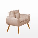 Ver mais imagens de Kit Sofá Namoradeira Opala + 2 Poltronas Opala Balaqui Decor Cor:bege