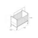 Ver imagem 2 de Berço / Mini Cama Infantil Cloe 2 em 1 Branco/amendoa - Peroba