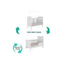 Ver imagem 3 de Berço / Mini Cama Infantil Cloe 2 em 1 Branco/amendoa - Peroba