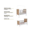 Ver imagem 4 de Berço / Mini Cama Infantil Cloe 2 em 1 Branco/amendoa - Peroba