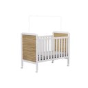 Ver imagem 1 de Berço / Mini Cama Infantil Cloe 2 em 1 Branco/amendoa - Peroba