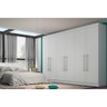 Guarda Roupa Casal 6 Portas e 4 Gavetas Alba Branco - Europa - 3