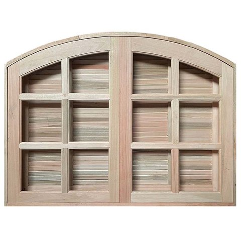 Janela de Abrir / Abrir em Arco de Madeira Padrão Cedro Batentes de 14 Cm-1.20(l)x1.20(a)