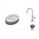 Ver imagem 2 de Kit Cuba Ov43 com Torneira 1198 Metal e Válvula Click 1 Polegada B Compace