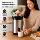 Ver imagem 7 de Garrafa Térmica Botijão Inox 9,5L com Torneira para Café Chá Aço Inox e Plástico Inox