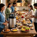 Ver imagem 6 de Garrafa Térmica Botijão Inox 9,5L com Torneira para Café Chá Aço Inox e Plástico Inox