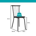 Ver imagem 4 de Conjunto 2 Cadeiras de Jantar 154 Carraro Preto