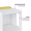 Ver mais imagens de Escrivaninha e Estante Nicho com Portal Petit Casatema MadeiraOriginals Branco/Mel