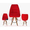 Ver imagem 1 de Capa Doce Amor - para Banqueta Giratória Maya, Mayra e Zoe:vermelha