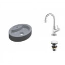 Ver imagem 2 de Kit Cuba Ov43 com Torneira 1198 Metal e Válvula Click 1 Polegada G Compace