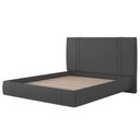 Ver imagem 2 de Cama King Flutuante com Cabeceira 195cm Lyra S05 Linho Preto - Mpozenato