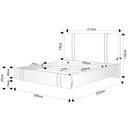 Ver imagem 4 de Cama King Flutuante com Cabeceira 195cm Lyra S05 Linho Preto - Mpozenato