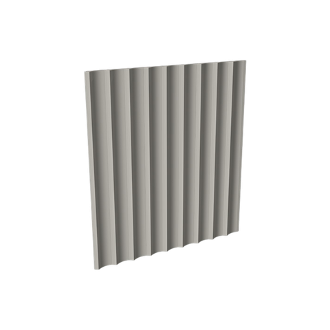 Painel Waves Cinza Glacial Poliest 155 Mm Santa Luzia 280cmx15,5cmx1,5cm