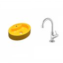 Ver imagem 2 de Kit Cuba Ov43 com Torneira 1198 Metal 1/4 Volta Compace