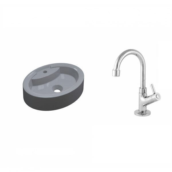 Kit Cuba OV43 com Torneira 1198 Metal 1/4 Volta Compace - 2