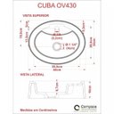 Ver imagem 5 de Kit Cuba Ov43 com Torneira 1198 Metal 1/4 Volta Compace