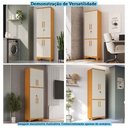 Ver imagem 6 de Armário Multiuso Blanc 4 Portas 4 Prateleiras 100% MDF Canela/Off White - Rio Doce