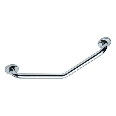 Barra de Apoio Angular 25x25cm Aço Inox Acessibilidade Banheiro Box Corrimao Segurança Previne Queda