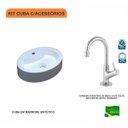 Ver imagem 3 de Kit Cuba Ov43 com Torneira 1198 Metal 1/4 Volta Compace