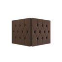 Ver imagem 1 de Cabeceira Elisa Solteiro Estofada Suede Capitonê Design Elegante Conforto para Quarto - Marrom