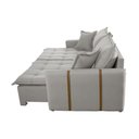 Ver imagem 2 de Sofá Cama Veludo em Madeira Eucalipto 240cm Meu Sofá Online B026 Veludo Prata