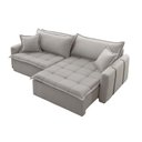 Ver imagem 5 de Sofá Cama Veludo em Madeira Eucalipto 240cm Meu Sofá Online B026 Veludo Prata