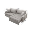 Ver imagem 4 de Sofá Cama Veludo em Madeira Eucalipto 240cm Meu Sofá Online B026 Veludo Prata