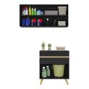 Ver imagem 4 de Conjunto Lavanderia Multiuso Armário e Balcão Multimóveis MP5015 Preto