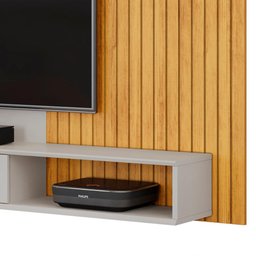 Painel para Tv até 70 Polegadas 1 Prateleira Dj Móveis Leo Cedro Bali - 8
