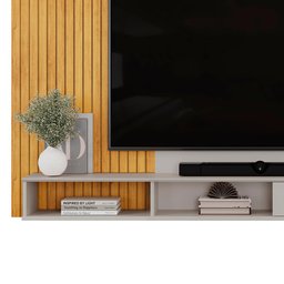 Painel para Tv até 70 Polegadas 1 Prateleira Dj Móveis Leo Cedro Bali - 7