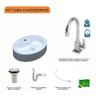 Kit Cuba Ov43 com Torneira Luxo 1195 Metal e Válvula 1 Polegada e Sifão Pvc e Flexível Compace - 3